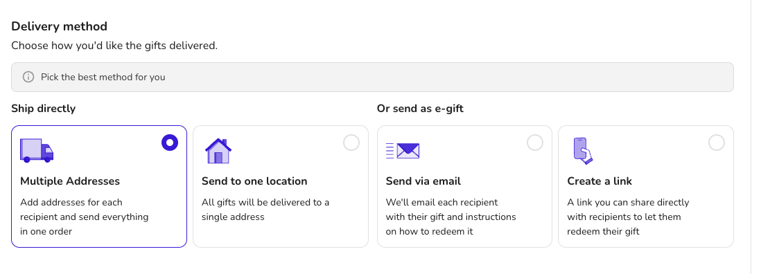 Delivery method note location