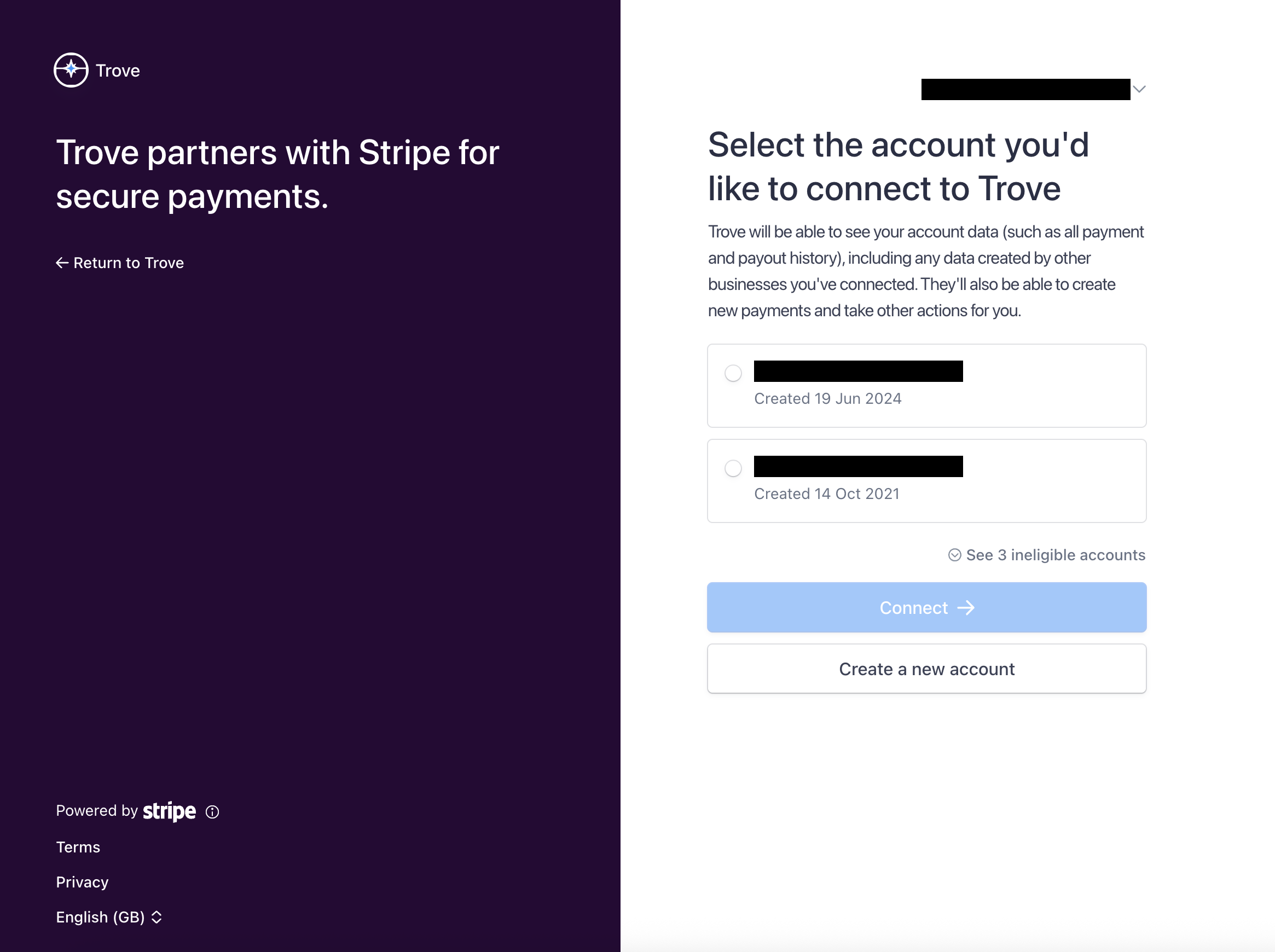 Stripe Authorisation Page